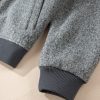 Women's Medium Grey Fuzzy Pocketed Sleeve Zip Up Jacket - Image 13