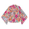 Women's Multicolour Bell Sleeve V Neck Blouse - Image 12