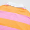 Women's Yellow Stripe Color Block Polo Collar Sweatshirt for Smart Casual Looks - Image 13