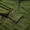 Women's Moss Green Quarter Zip Sweatshirt with Kangaroo Pocket - Image 17