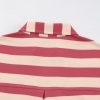 Women's Pink Stripe Collared V Neck Long Sleeve Casual Dress with Pockets - Image 14