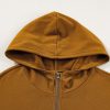 Women's Stylish Chestnut Color Block Half Zip Hoodie - Image 21