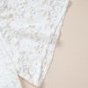 Elegant White Short Sleeve Scalloped Floral Lace Peplum Blouse for Women - Image 9