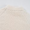 Women's White Solid Fleece High Neck Drop Shoulder Pullover Sweatshirt - Image 13