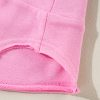 Women's Sachet Pink Loose Fit Solid Color Buttoned Neckline Sweatshirt - Image 9