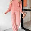 Women's Blossom Pink Casual Lounge Set with Drop Shoulder and Pocket - Image 12