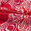 Women's Red Paisley Print Puff Sleeve High Waist Maxi Dress with Side Slit - Image 12