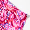 Women's Pink Abstract Print V Neck Half Sleeve Loose Fit Tunic Blouse for Casual and Vacation Wear - Image 7