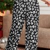 Women's Plus Size Leopard Print Wide Leg Pants with Pockets - Image 7