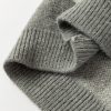 Chic Gray Wave Striped Balloon Sleeve Drop Shoulder Sweater for Women - Image 12