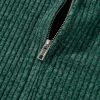 Women's Evergreen Ribbed Zip Up Front Drawstring Hoodie - Trendy and Comfortable - Image 10