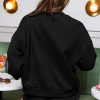 Women's Black Sequined Loose Fit Sweatshirt and Shorts Set - Image 2