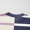 Women's Oversized Blue Stripe Colorblock Sweater - Image 9