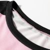 Women's Pink Stripe Color Block Long Sleeve Top with Number 22 Print - Casual Game Day Shirt - Image 12