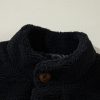 Women's Black Sherpa Stand Collar Jacket Vest - Image 10