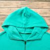 Women's Aruba Blue Fleece Lined Loose Hoodie with Half Zipper and Kangaroo Pockets - Image 16