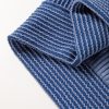 Plus Size Sail Blue Ribbed V Neck Tee and High Waist Pants Set for Women - Image 13
