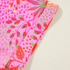 Women's Rose Jungle Floral Print Notch V Neck Blouse - Image 13