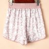 Women's Khaki Classic Leopard Print Casual Shorts with Arched Hem - Image 6