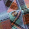 Plus Size Women's Orange Plaid Print Buttoned Shirt - Image 13
