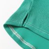 Women's Pink Colorblock Ribbed Oversized Sweatshirt with Buttoned Neckline - Image 10