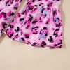 Women's Rose Leopard Print Buttoned Front Mini Dress with 3/4 Flounce Sleeves - Image 12