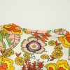 Yellow Cream Floral Print V Neck Puff Sleeve Mini Dress - Image 9