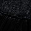 Plus Size Black Velvet Flounce Sleeve Shirred Bodice Babydoll Dress - Image 16