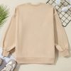 Women's Apricot Drop Shoulder Fleece Lined High Low Sweatshirt - Image 8