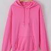 Women's Bonbon Pink Fleece Lined Chunky Hoodie with Kangaroo Pocket - Image 7