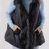 Women's Black Quilted High Neck Zip Up Jacket Vest - Stylish and Insulated Outerwear - Image 7