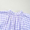 Women's Lavendula Plaid Ruffle Wide Short Sleeve Babydoll Mini Dress - Image 9