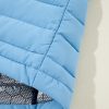 Women's Sky Blue Plush Collared Quilted Zipped Puffer Vest for Winter Style - Image 11