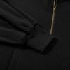 Women's Black Fleece Lined Half Zip Kangaroo Pockets Hoodie - Image 11