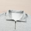 Women's Light Grey Stand Neck Zipped Sweatshirt and Shorts Set - Trendy Two Piece Outfit - Image 20