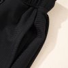 Women's Black Textured Quarter Zip Top and Drawstring High Waist Shorts Set - Image 17