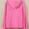 Women's Oversized Hoodie with Kangaroo Pocket - Bonbon Color - Image 7