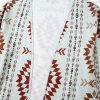 Women's Brown Aztec Open Front Long Cardigan - Western Style - Image 7