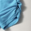 Women's Light Blue Bubble Sleeve Solid Color Elegant T-Shirt for Casual Wear - Image 10