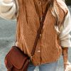 Women's Buckskin Corduroy Colorblock Bomber Jacket - Image 3