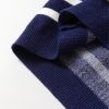 Women's Blue Stripe Knitted Sweater Vest with Bow Decor - Image 10