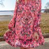 Rose Rose Free-Spirited Abstract Printed Long Sleeve Ruffled Mini Dress - Image 7