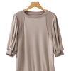 Women's Goat Half Lantern Sleeve Solid Colour Pullover Top - Elegant & Versatile - Image 13