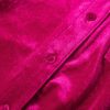 Women's Pitaya Pink Velvet V Neck Shirt with Button and Chest Pocket - Image 14