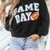 Women's Black GAME DAY Graphic Varsity Pullover Sweatshirt - Image 9