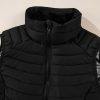 Women's Sleek Black Plush Quilted Zip Puffer Vest - Image 27