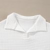 Women's White Quilted Texture Sporty Long Sleeve Collared Top - Image 8