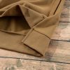 Women's Camel Solid Fleece Lined Drop Shoulder High Low Sweatshirt - Image 12