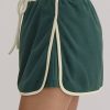 Trendy Women's Evergreen Color Contrast Loose Pullover and Lace-Up Waist Skort Set - Image 12