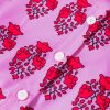 Sachet Pink Floral Print Short Sleeve Flowy Dress with Multi Buttons - Image 8